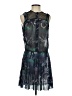 Unbranded Graphic Black Cocktail Dress Size S (estimated) - photo 1