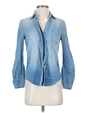 BCBGMAXAZRIA 3/4 Sleeve Button-Down Shirt (view 1)
