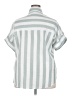 Unbranded Stripes Silver Short Sleeve Blouse Size 2X - photo 2