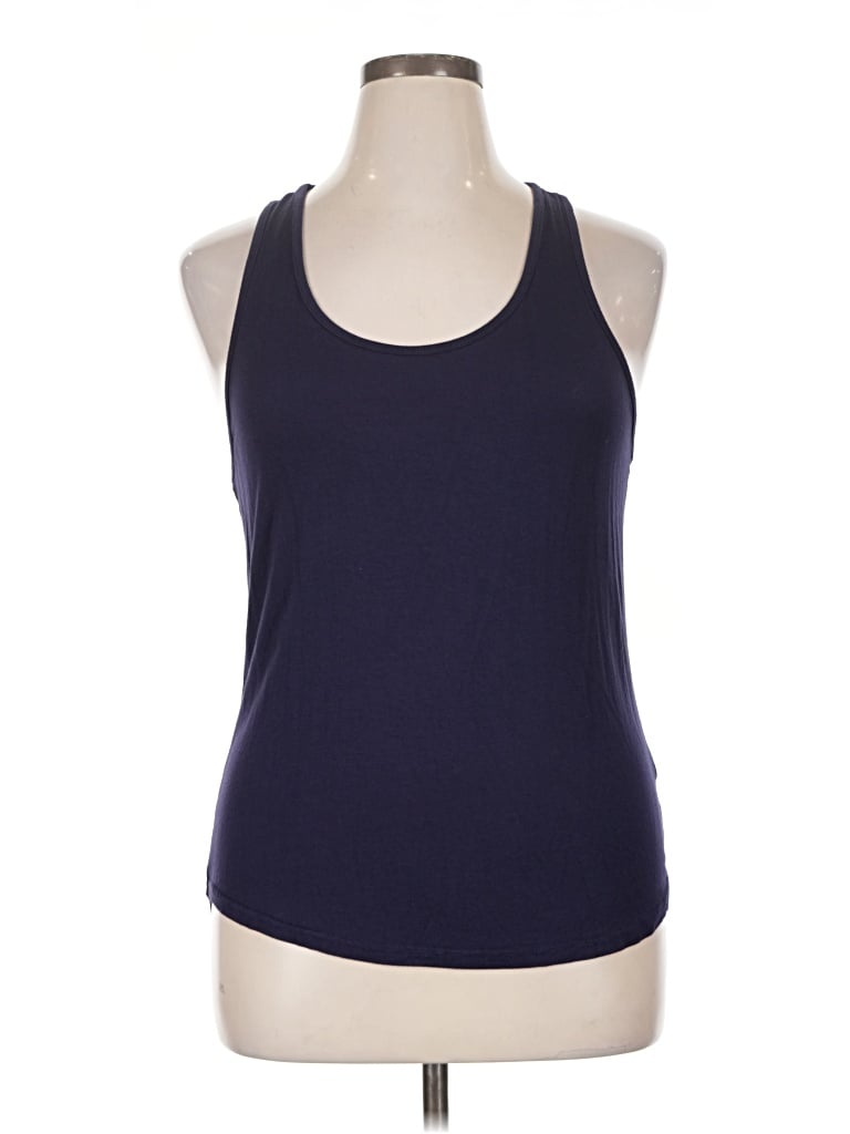 Pre-owned Poetsky Tank Top Blue Halter Neckline Tops