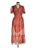 Max Studio 100% Polyester Paisley Red Casual Dress Size M - photo 1