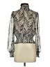 Lucy Paris 100% Polyester Animal Print Silver Long Sleeve Blouse Size S (estimated) - photo 1