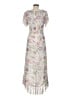 Cinq à Sept 100% Polyester Floral Ivory Cocktail Dress Size 8 - photo 2