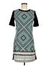 Assorted Brands Graphic Teal Casual Dress Size M - photo 1