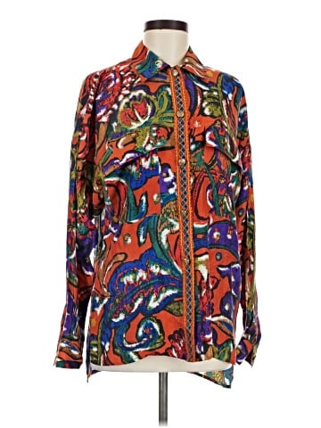 Lillie Rubin Long Sleeve Silk Top (view 1)