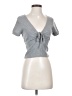 colsie Gray Short Sleeve Top Size S - photo 1
