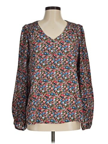 Cotton Bleu Long Sleeve Blouse (view 1)