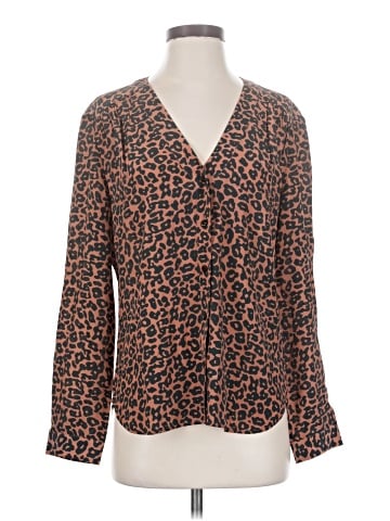 Amour Vert Long Sleeve Silk Top (view 1)