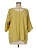 Easel Yellow 3/4 Sleeve Top Size M - photo 1