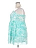 Unbranded 100% Polyester Tie-dye Teal Cocktail Dress Size XL - photo 5