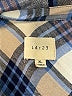 ID:23 100% Rayon Plaid Blue Long Sleeve Blouse Size XL - photo 7