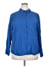 Chico's Blue 3/4 Sleeve Button-Down Shirt Size XXL (4) - photo 1