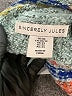Sincerely Jules Color Block Blue Poncho Size XS - photo 7