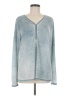 Dear John Blue Long Sleeve Henley Size M - photo 1