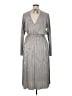 ASOS 100% Polyester Metallic Silver Casual Dress Size 16 - photo 2