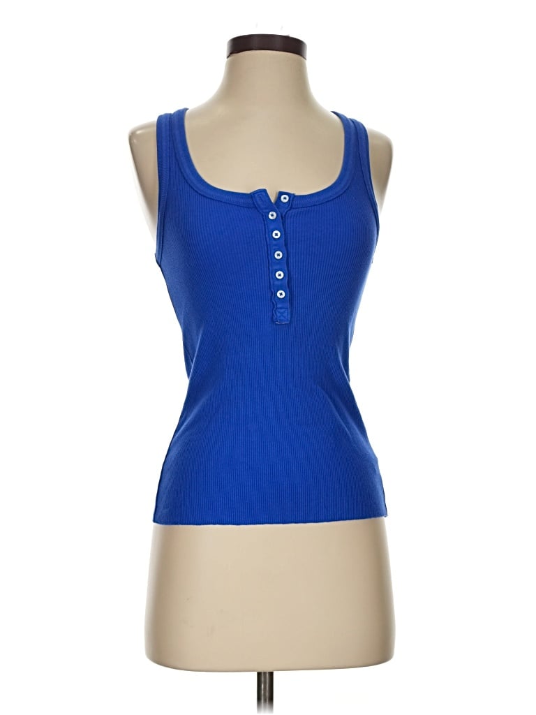 Pre-owned Aerie Tank Top Blue Strapless Neckline Tops