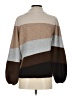 Democracy Color Block Brown Turtleneck Sweater Size XS - photo 2