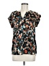 Dalia Collection Teal Short Sleeve Blouse Size M - photo 1