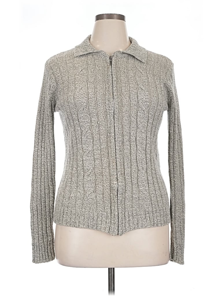 Pre-owned White Stag Cardigan Sweater In Gray