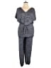 Gap Solid Gray Blue Jumpsuit Size L - photo 1