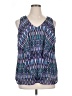 AB Studio 100% Polyester Blue Sleeveless Blouse Size XL - photo 1