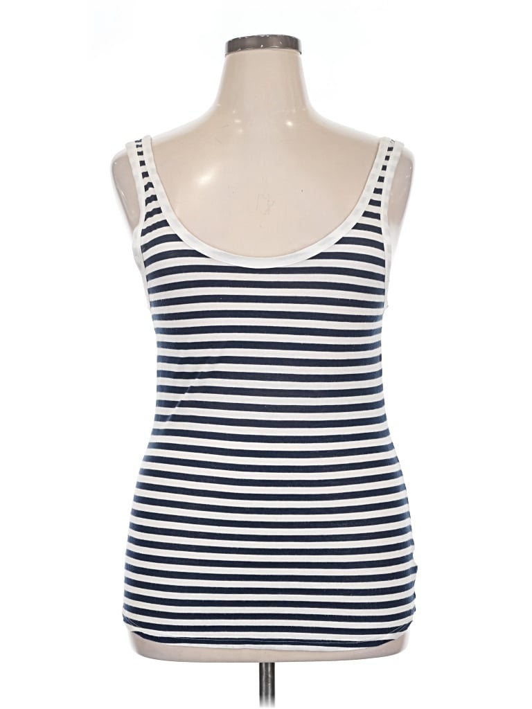 Pre-owned Adriano Goldschmied Tank Top Blue Sweetheart Neckline Tops
