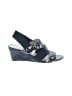 Ellen Ashley Blue Black Sandals Size 6 1/2 - photo 1