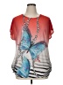 Unbranded Orange Short Sleeve Blouse Size XL (estimated) - photo 1