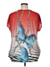 Unbranded Orange Short Sleeve Blouse Size XL (estimated) - photo 2