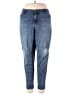 Lane Bryant Solid Blue Jeans Size 18 Plus (3) - photo 1