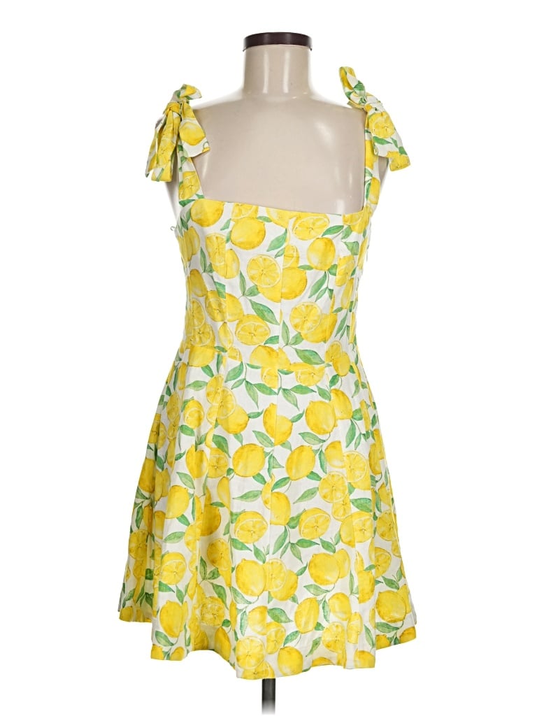 Pre-owned Zara Cocktail Dress In Yellow