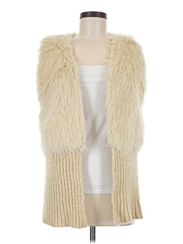 Planet Gold Faux Fur Vest (view 1)