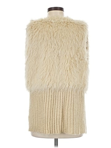 Planet Gold Faux Fur Vest (view 2)