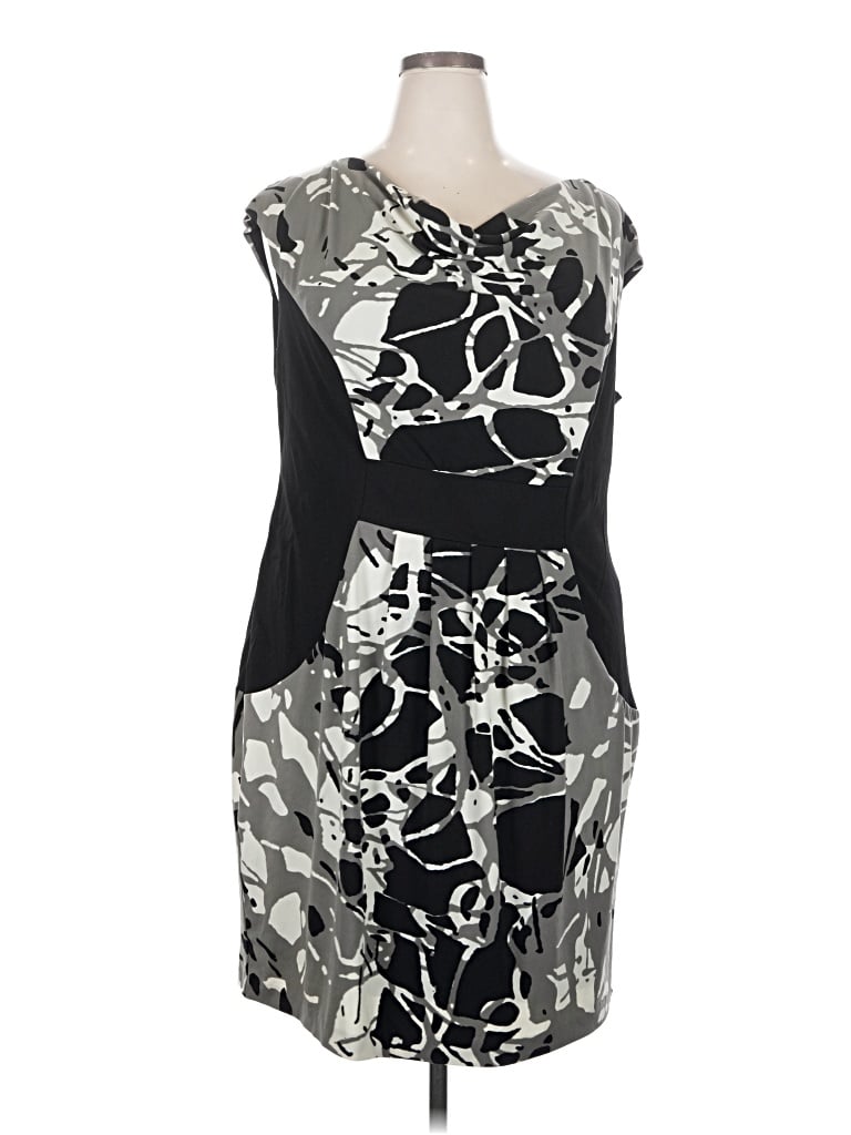 Pre-owned Donna Ricco Cocktail Dress In Gray