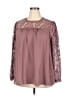 Torrid 100% Polyester Burgundy Long Sleeve Blouse Size 2X Plus (2) - photo 1