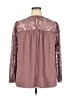 Torrid 100% Polyester Burgundy Long Sleeve Blouse Size 2X Plus (2) - photo 2