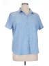 Orvis 100% Polyester Blue Short Sleeve Blouse Size XL - photo 1
