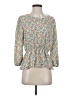Lipslide 100% Polyester Green 3/4 Sleeve Blouse Size S - photo 1