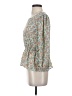 Lipslide 100% Polyester Green 3/4 Sleeve Blouse Size S - photo 5
