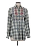 Johnny Was 100% Polyester Gray Long Sleeve Blouse Size XS - photo 1