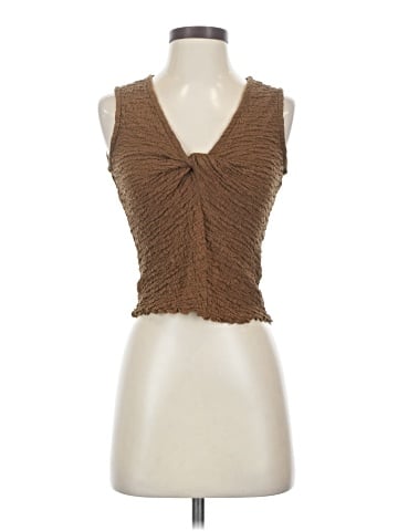 Madewell Popcorn-Knit Twist-Front Sleeveless Top (view 1)