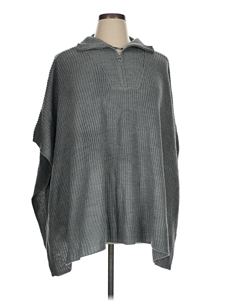 Pre-owned Lane Bryant Poncho In Gray