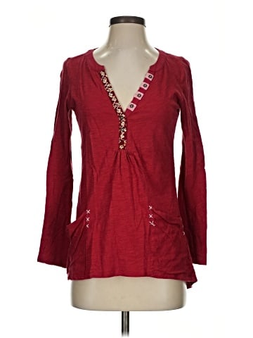 Little Yellow Button Long Sleeve Blouse (view 1)