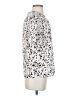 Nine West 100% Polyester Animal Print White Short Sleeve Blouse Size M - photo 4