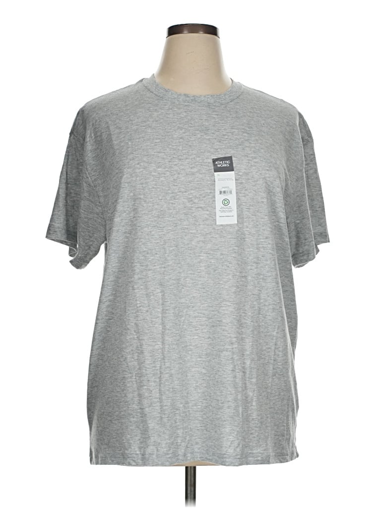 Pre-owned Athletic Works Short Sleeve T-shirt In Silver