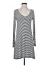 Express Stripes Gray Casual Dress Size S - photo 1