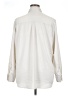 Gap 100% Polyester Solid Ivory Long Sleeve Blouse Size XL - photo 2