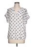 Gap Outlet Silver Short Sleeve Blouse Size L - photo 1