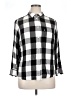 Levi's 100% Viscose Checkered-gingham Black 3/4 Sleeve Button-Down Shirt Size 1X - photo 1