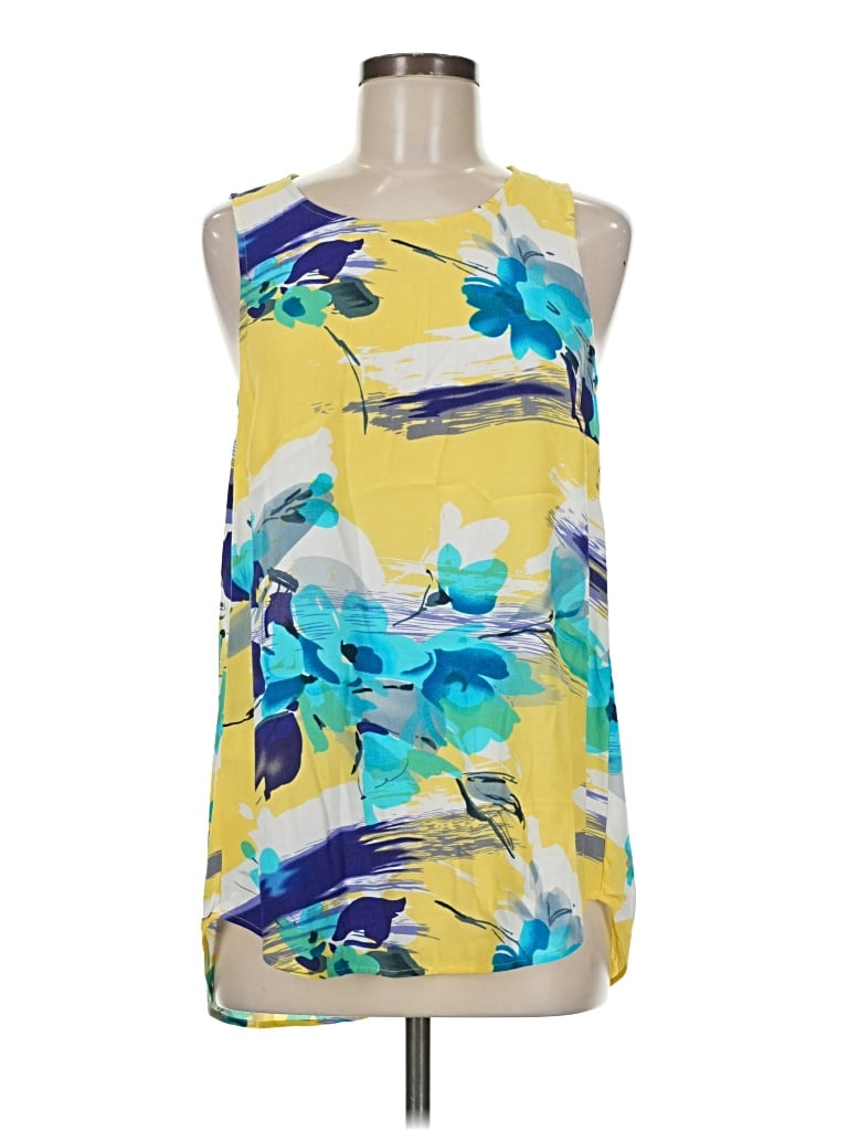 Pre-owned Daniel Rainn Sleeveless Blouse In Yellow